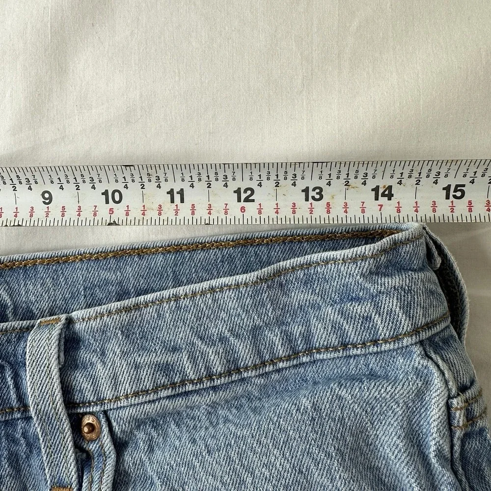 Levi's Women's 501 High Rise Two Tone Denim Jean Shorts Size 30 Button Fly Blue - Picture 10 of 12